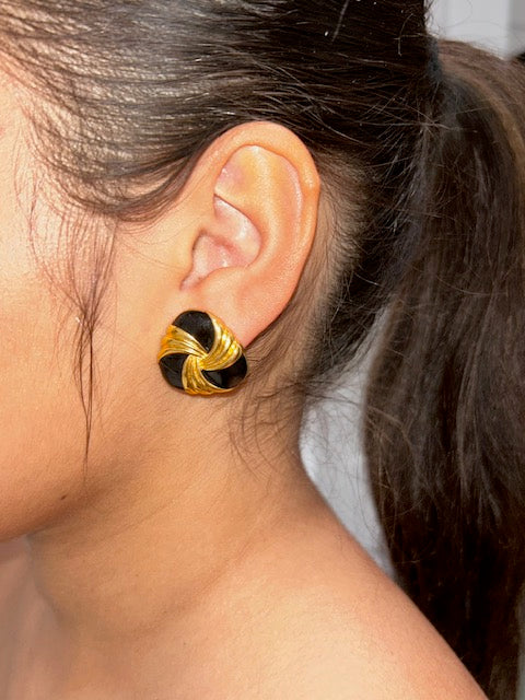 Vintage Noir Knot Studs