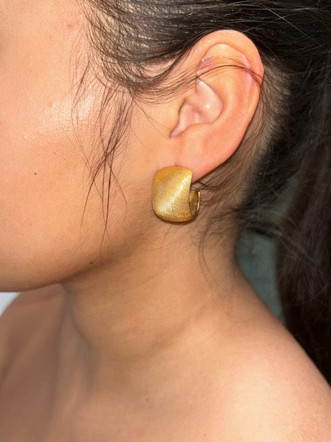 Vintage Golden Statement Hoops