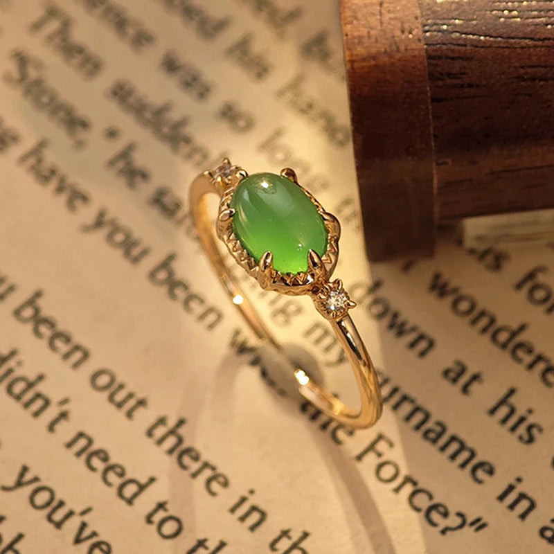 Forest Light Chalcedony Ring