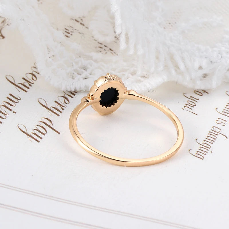 Soul Guard Black Agate Ring