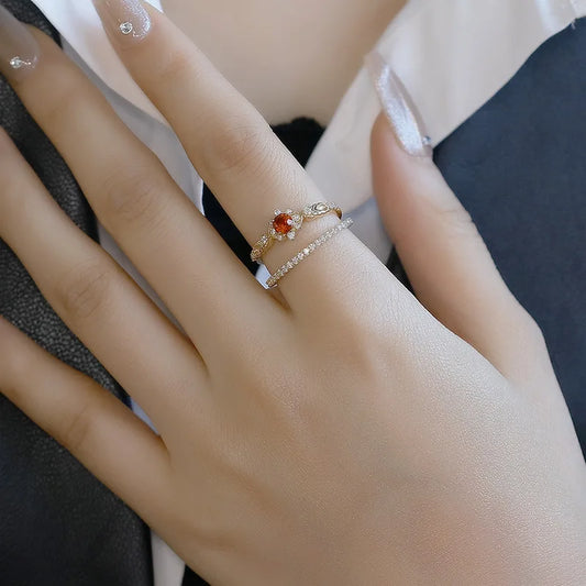 Petite Garnet Ring