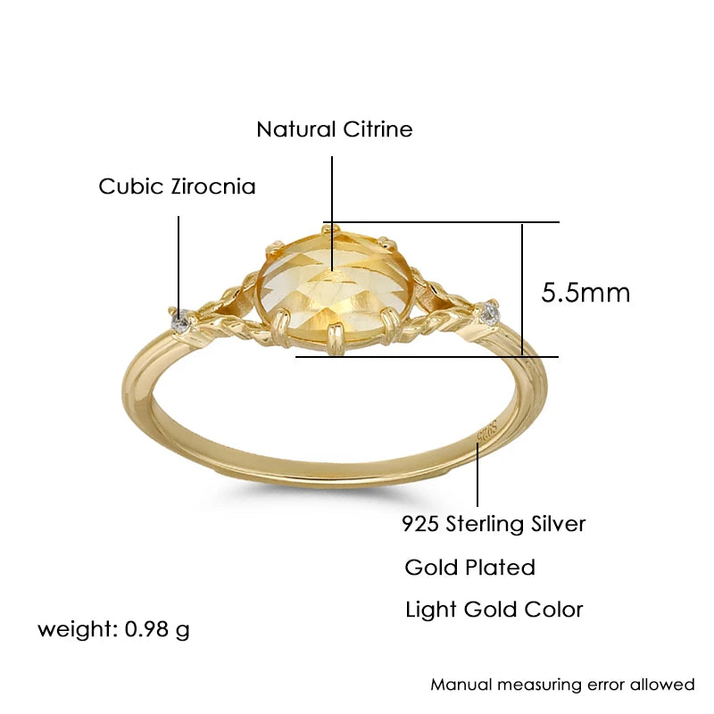 Golden Glow Citrine Ring