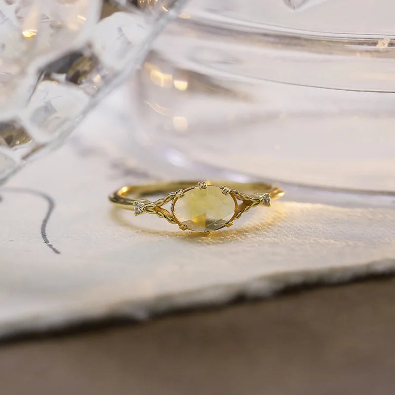 Golden Glow Citrine Ring