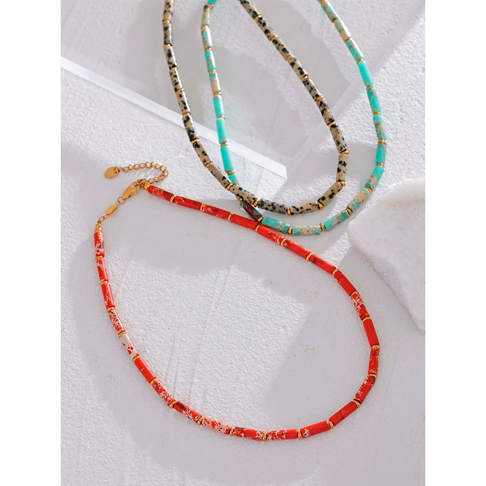 Ornament Natural Stone Necklace