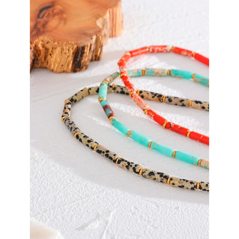 Ornament Natural Stone Necklace