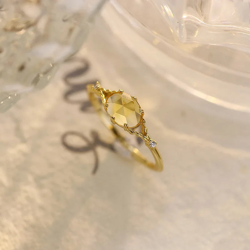 Golden Glow Citrine Ring