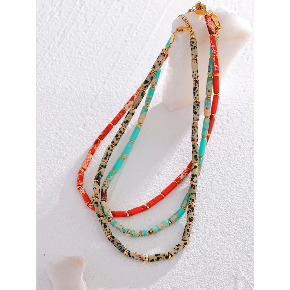 Ornament Natural Stone Necklace