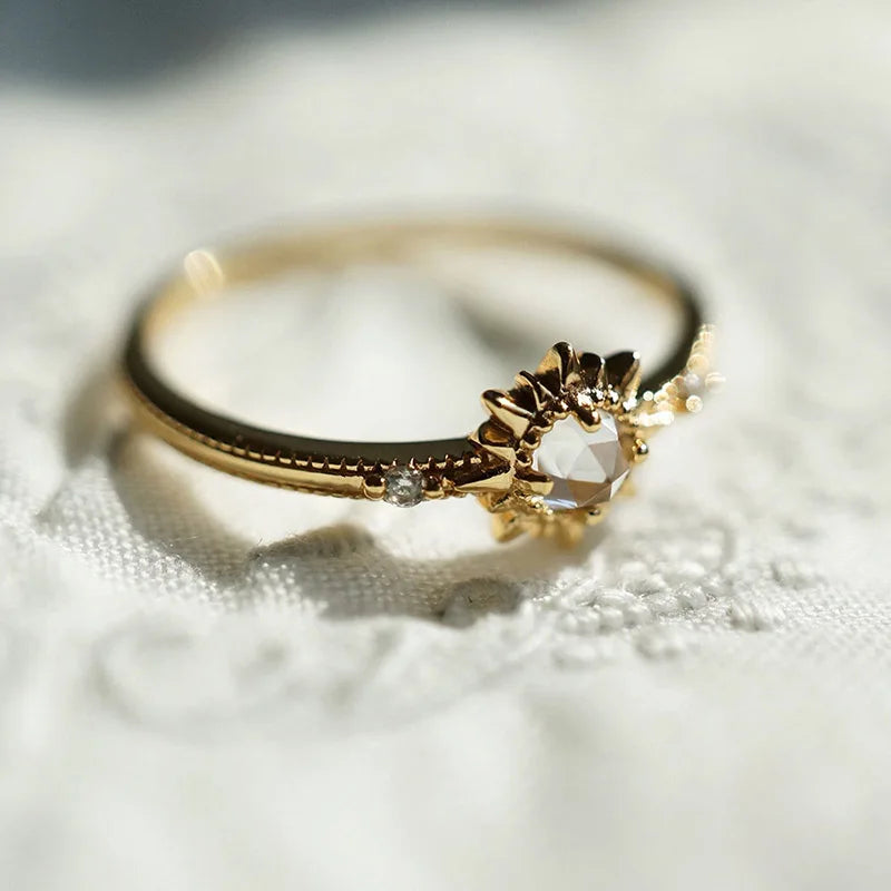 Aura Star Clear Crystal Ring