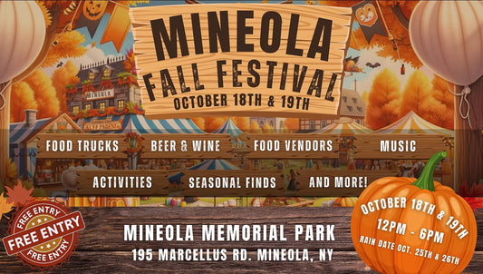 Pop-up at Mineola Fall Festival - October 18th