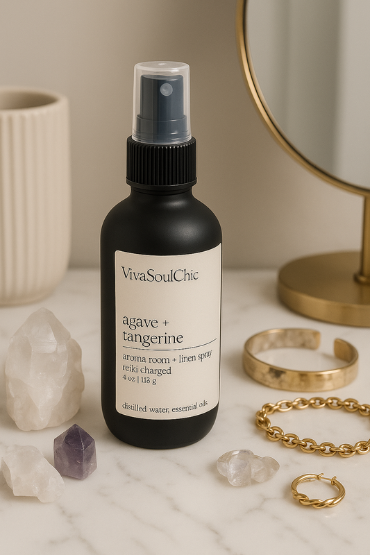 Reiki-Charged Room & Linen Spray – Agave & Tangerine
