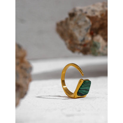 Natural Malachite Stone Ring