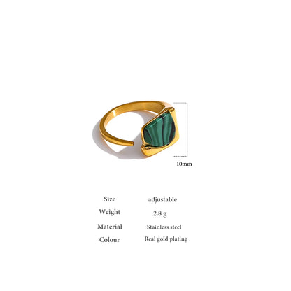 Natural Malachite Stone Ring