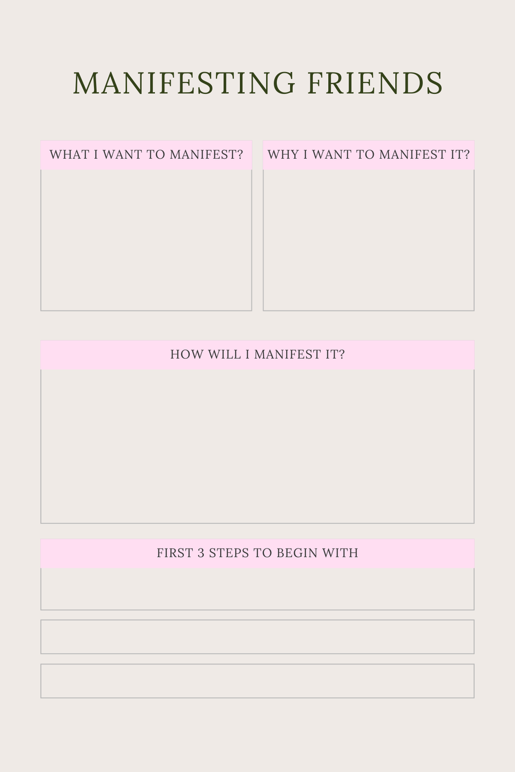 Manifestation Planner