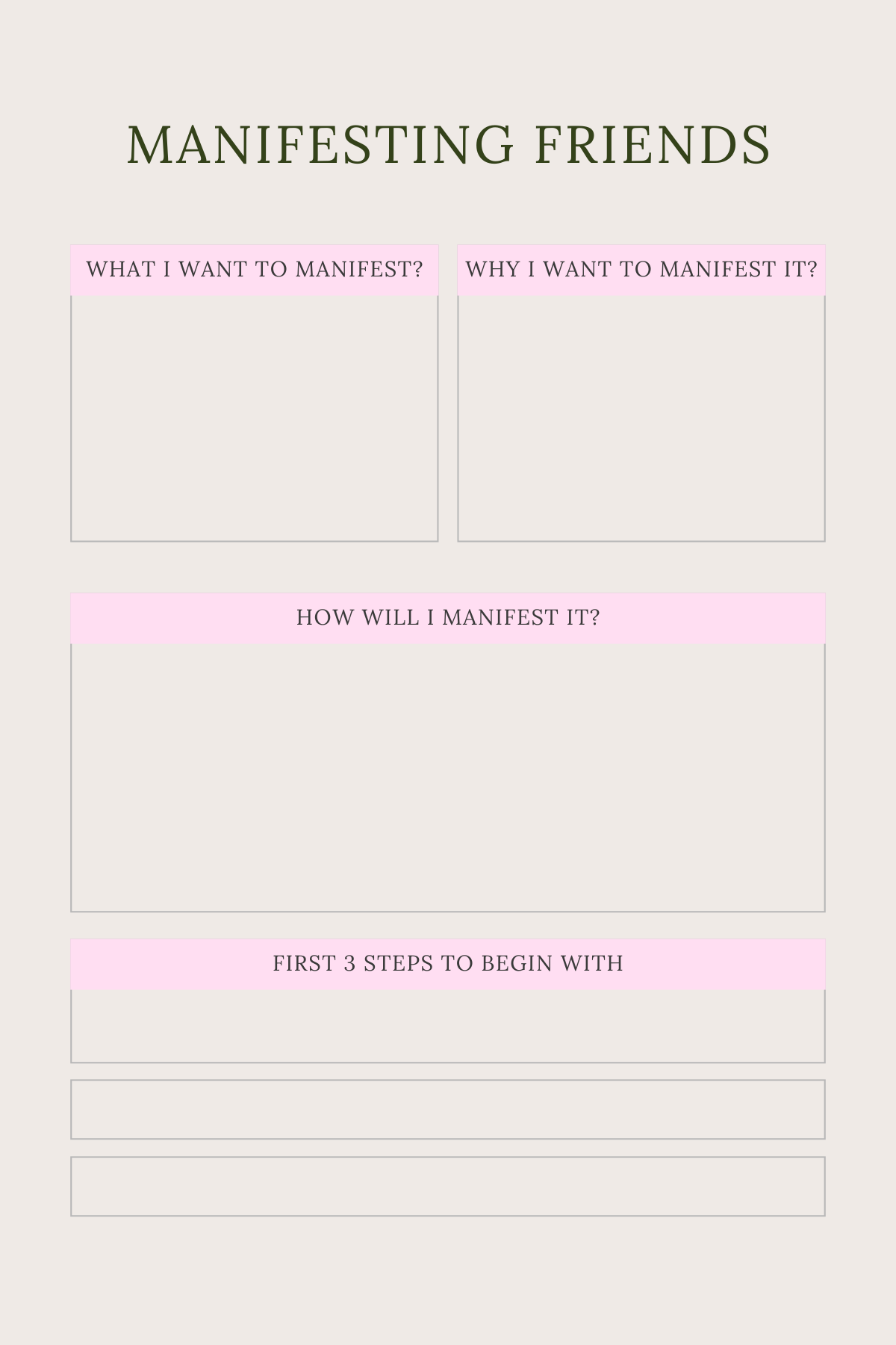 Manifestation Planner