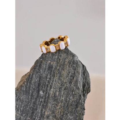 Squared Crystal Ring