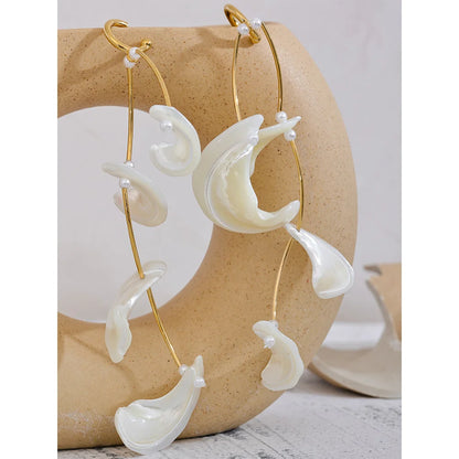 Natural Shell Drop Dangle  Earrings