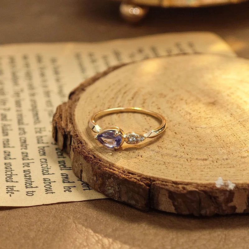 Twilight Aura Tanzanite Ring