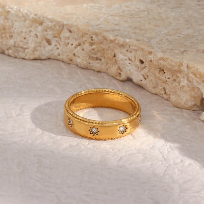 Crystal Star Gold Ring