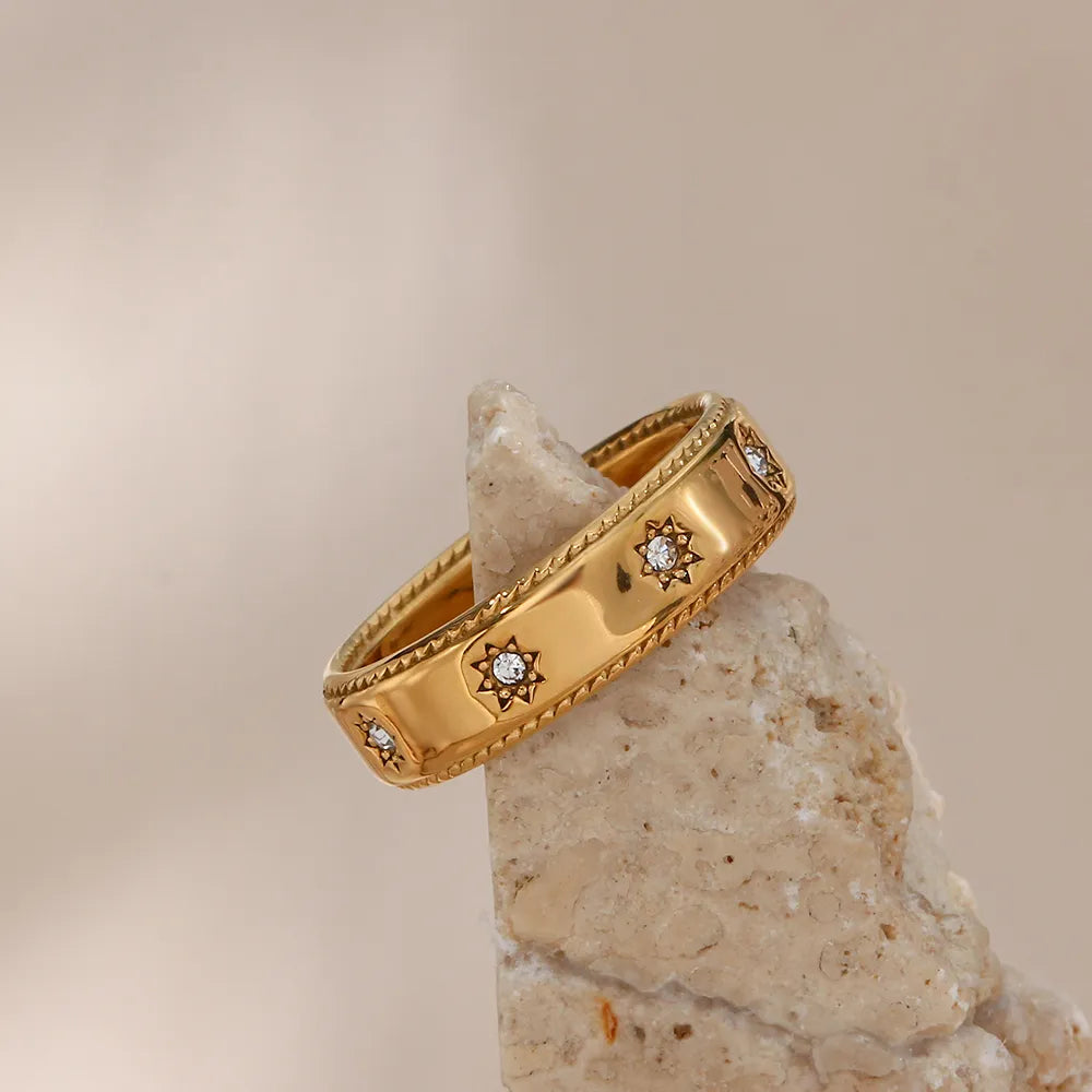 Crystal Star Gold Ring