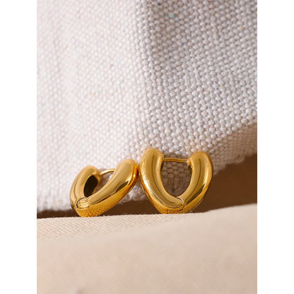 Chunky Hoop Huggie Earrings