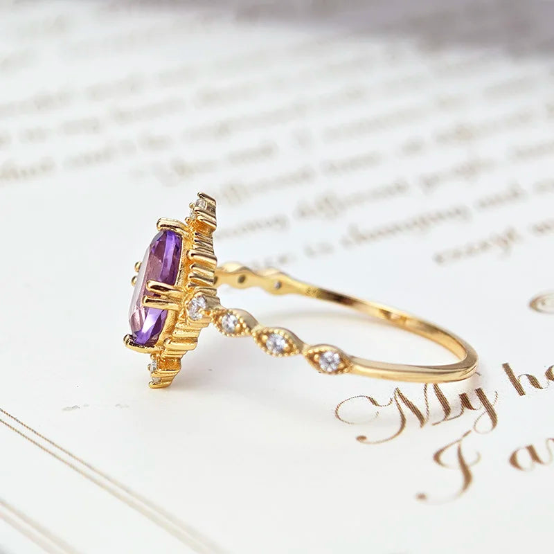 Tranquil Soul Amethyst Ring