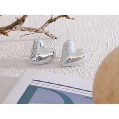 Gleaming Heart Studs