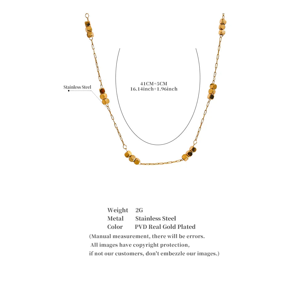 Three Squared Necklace