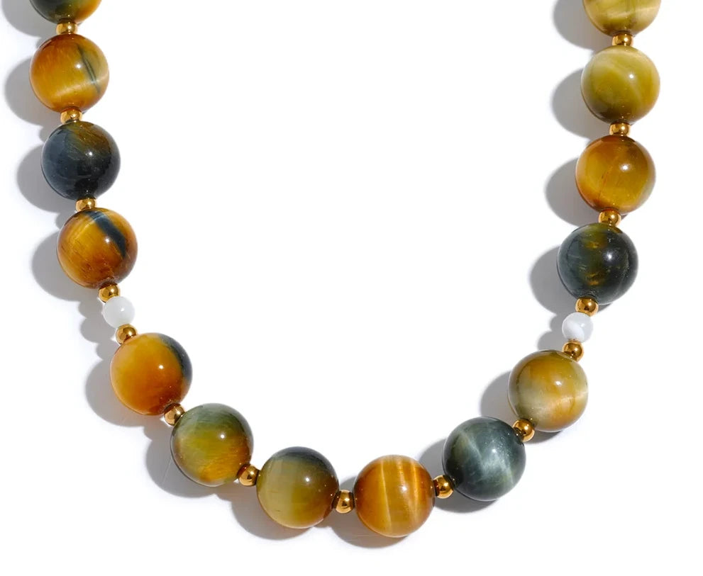 I am Fierce Tiger stone Necklace