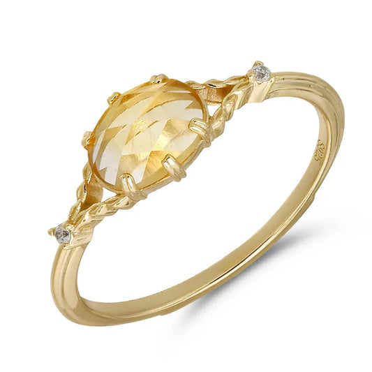Golden Glow Citrine Ring
