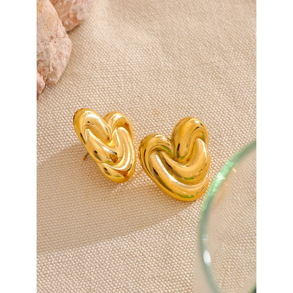 Heart Love Stud Earrings