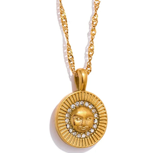 Sun Portrait Necklace