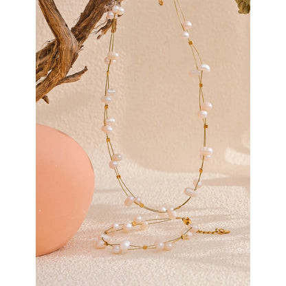 Thoughtful Freshwater Pearl Chain and Necklace