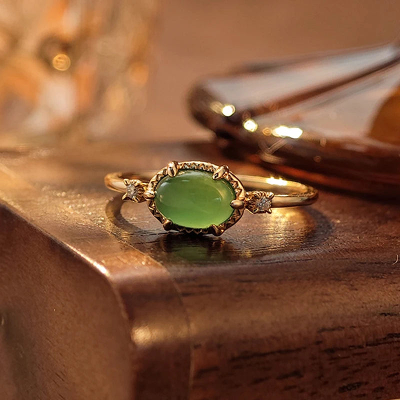 Forest Light Chalcedony Ring