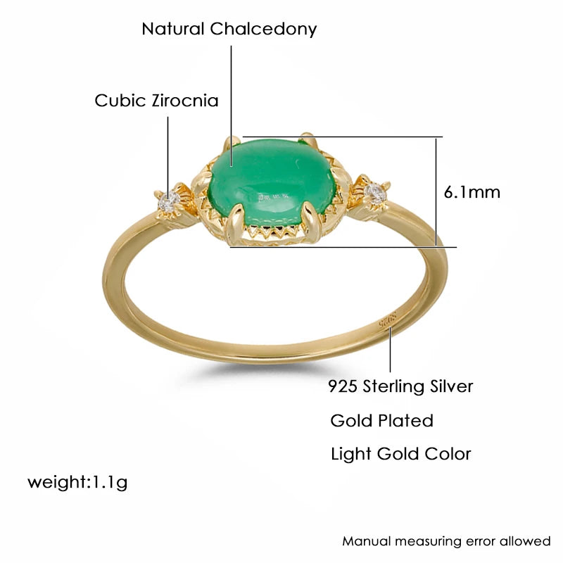 Forest Light Chalcedony Ring