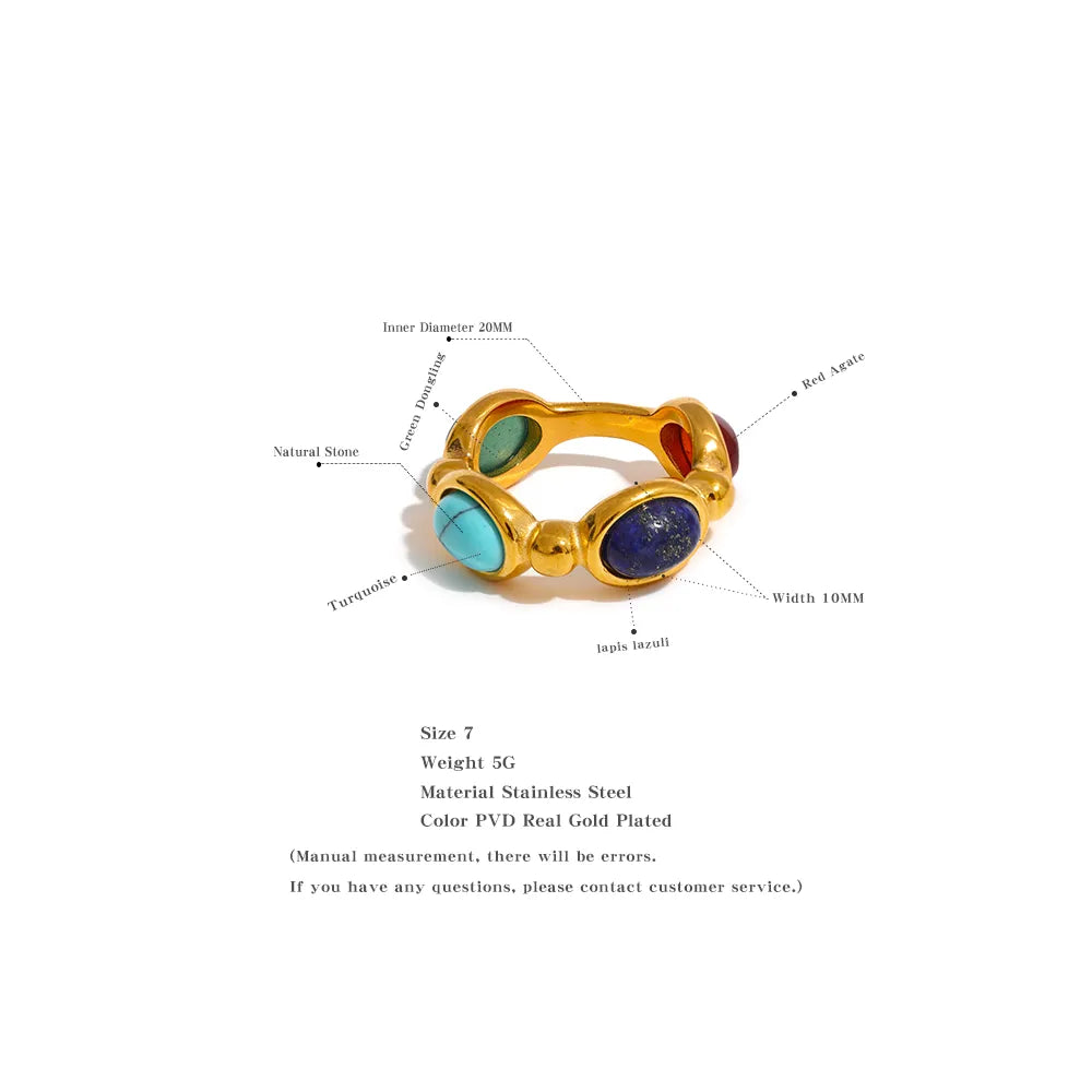 Chakra Agate Ring