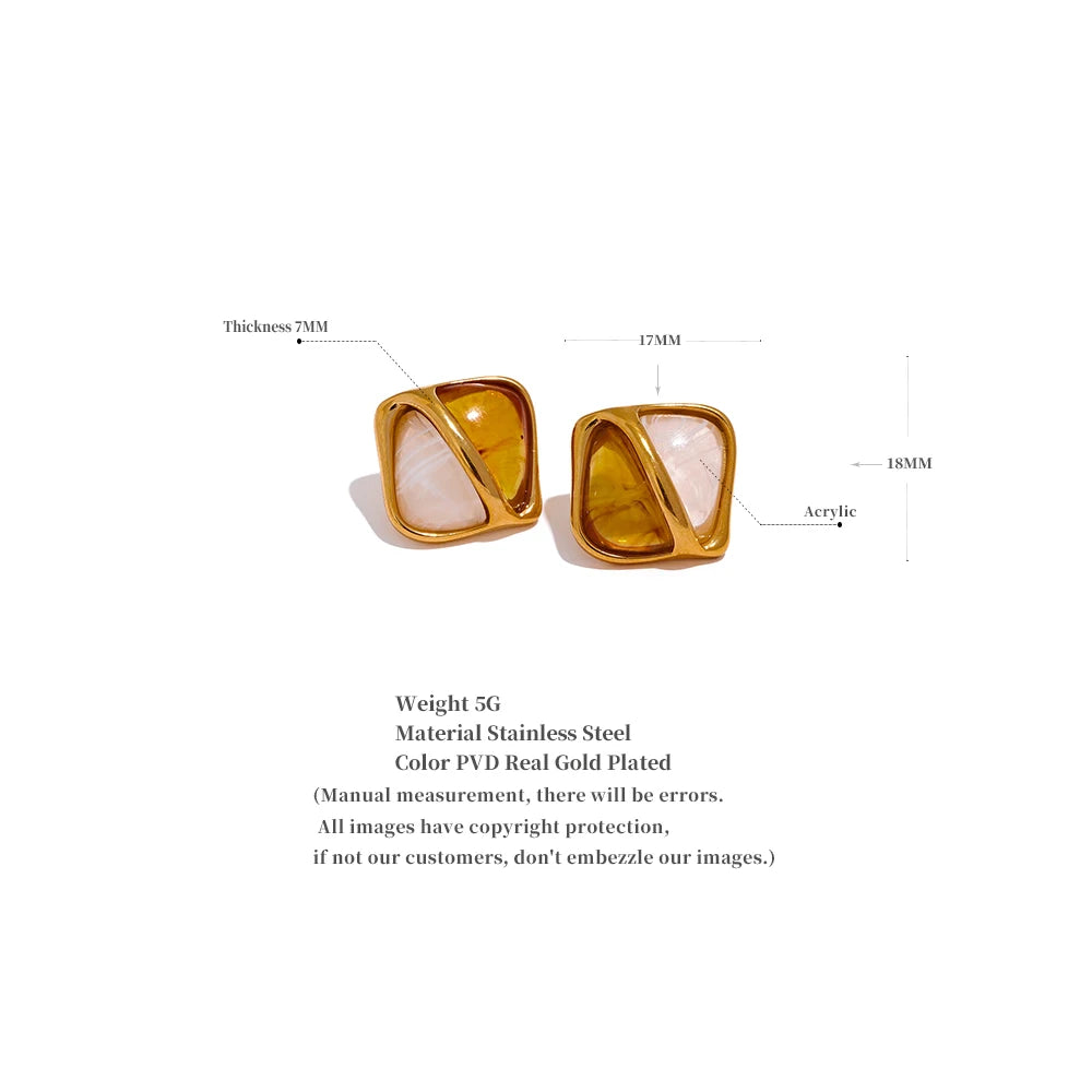 Caramel Stud Earrings