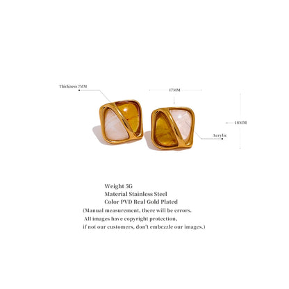 Caramel Stud Earrings