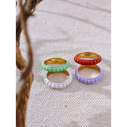 Color Way Enamel Ring