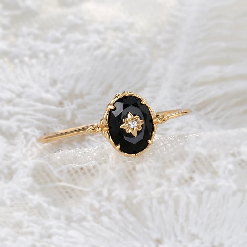 Soul Guard Black Agate Ring