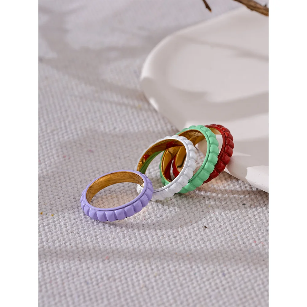 Color Way Enamel Ring