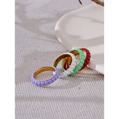 Color Way Enamel Ring