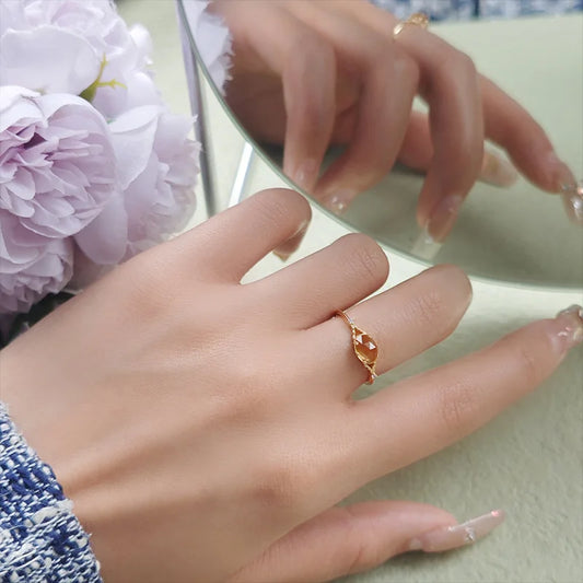 Golden Glow Citrine Ring