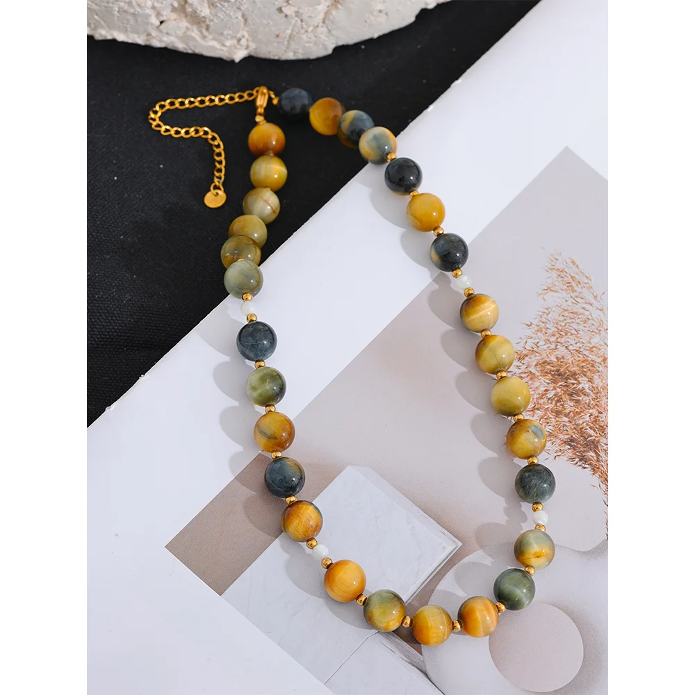 I am Fierce Tiger stone Necklace
