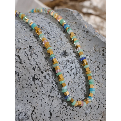 Ocean Blue Natural Stone Handmade Necklace