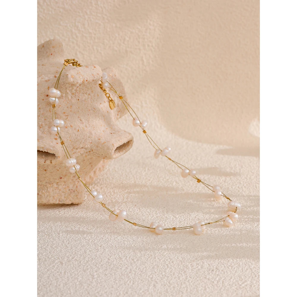 Thoughtful Freshwater Pearl Chain and Necklace