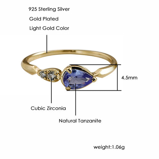 Twilight Aura Tanzanite Ring