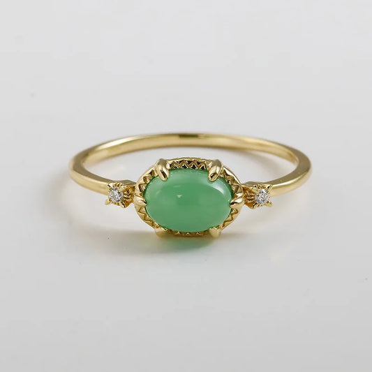 Forest Light Chalcedony Ring