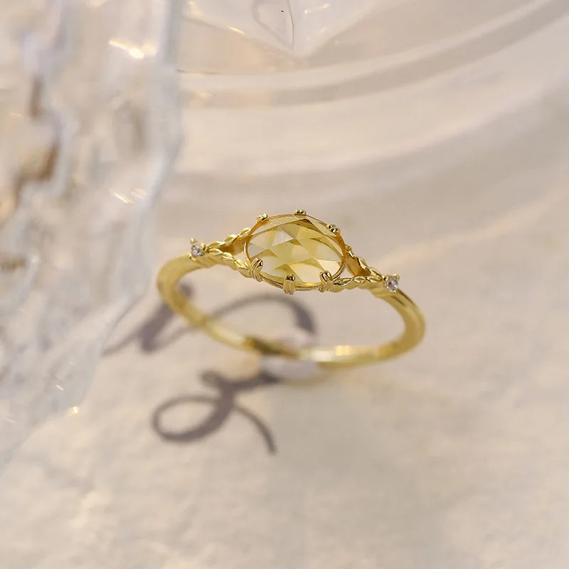 Golden Glow Citrine Ring