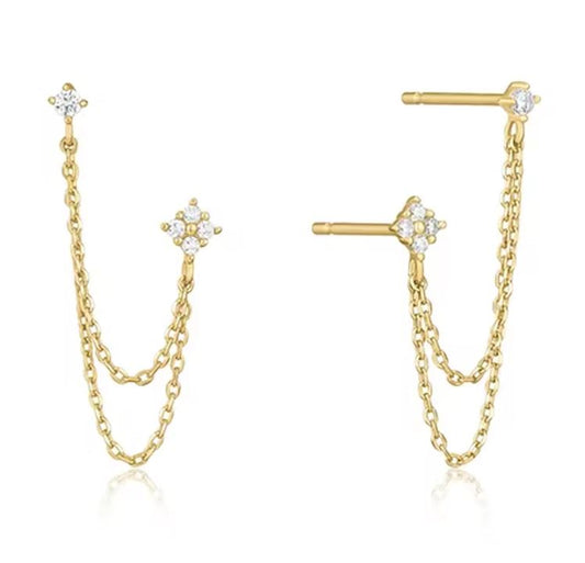 Lustre Links Chain Earrings
